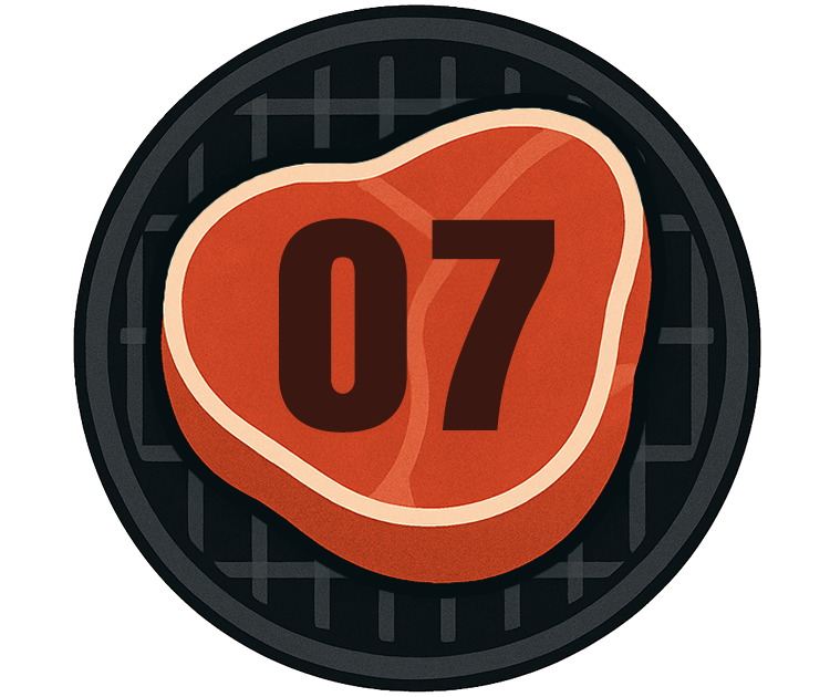 BBQ summer illustrated badge