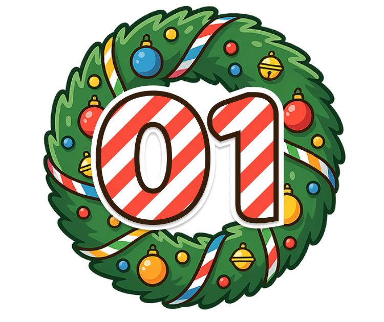 Christmas illustrated badge