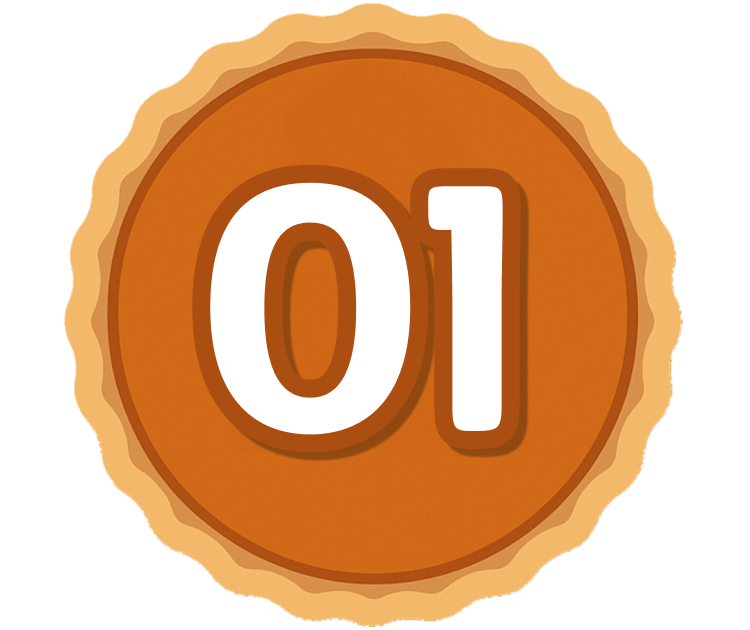 Pumpkin pie lotto ball badge