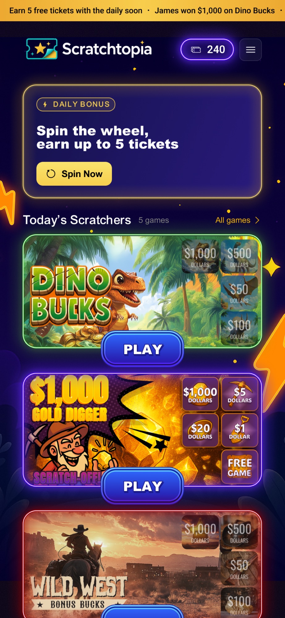 Scratchtopia mobile redesign
