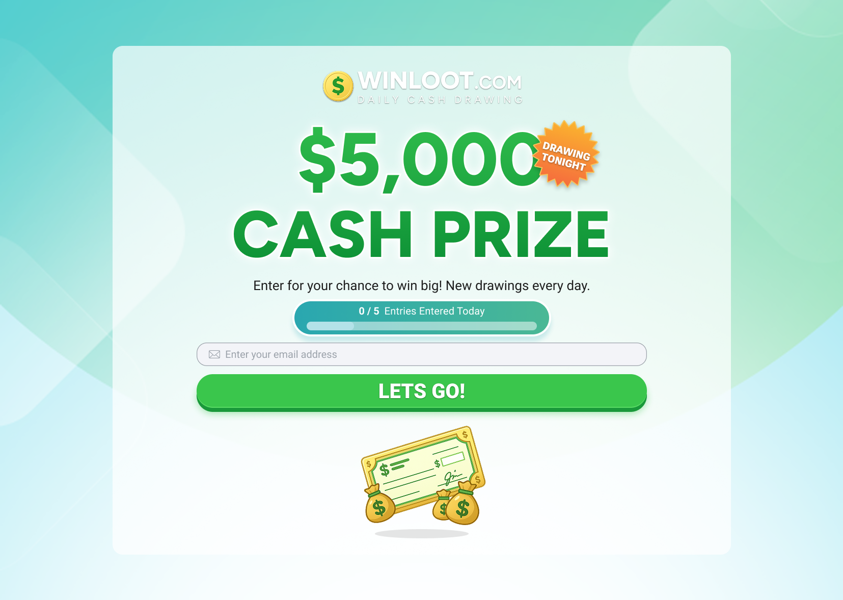 Winloot landing page redesign 2