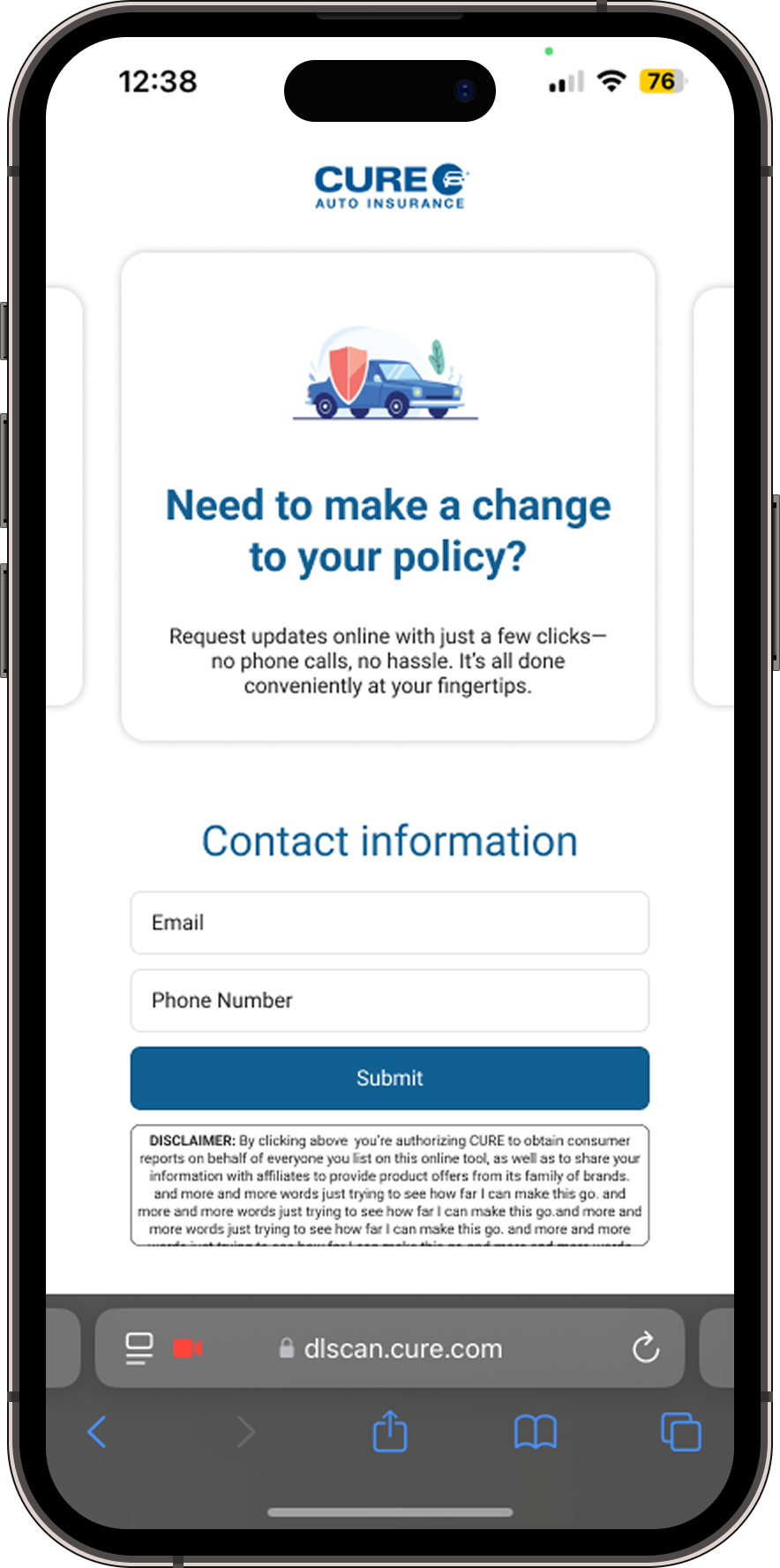 Screen 2 — Confirm Info