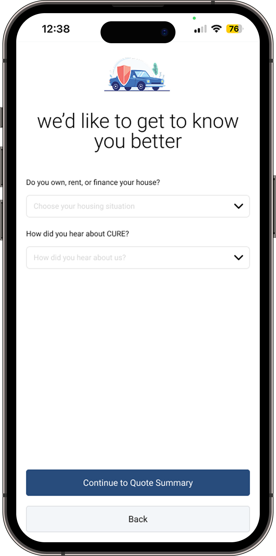 Screen 6 — Quote Summary